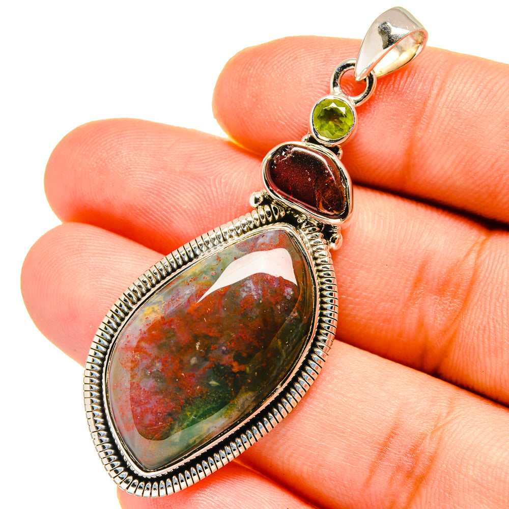 Bloodstone Pendants handcrafted by Anasilvercos - PD12868