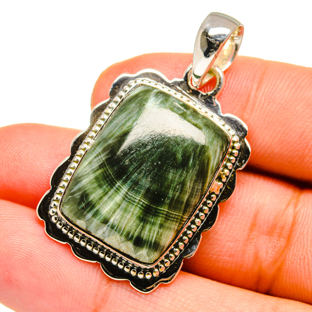 Seraphinite Pendants handcrafted by Anasilvercos - PD12870