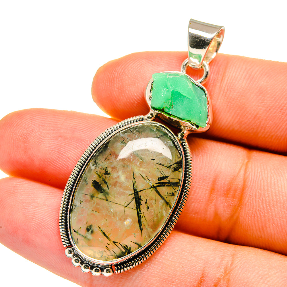 Prehnite Pendants handcrafted by Anasilvercos - PD12874