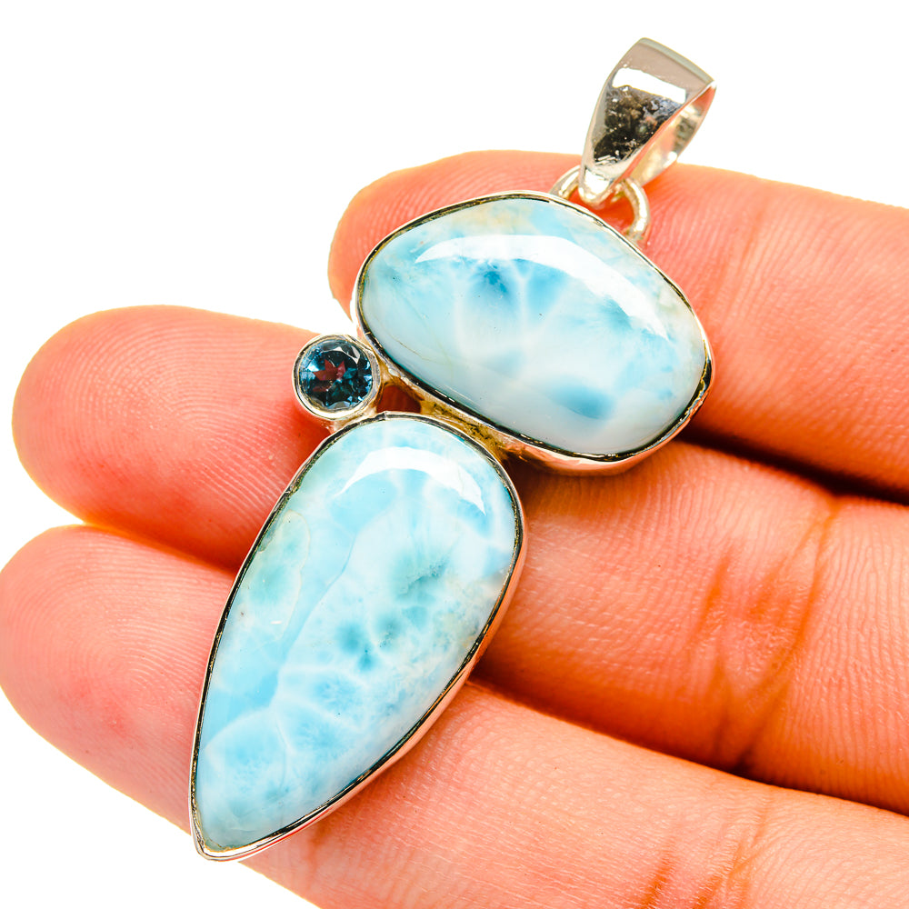 Larimar Pendants handcrafted by Anasilvercos - PD12877