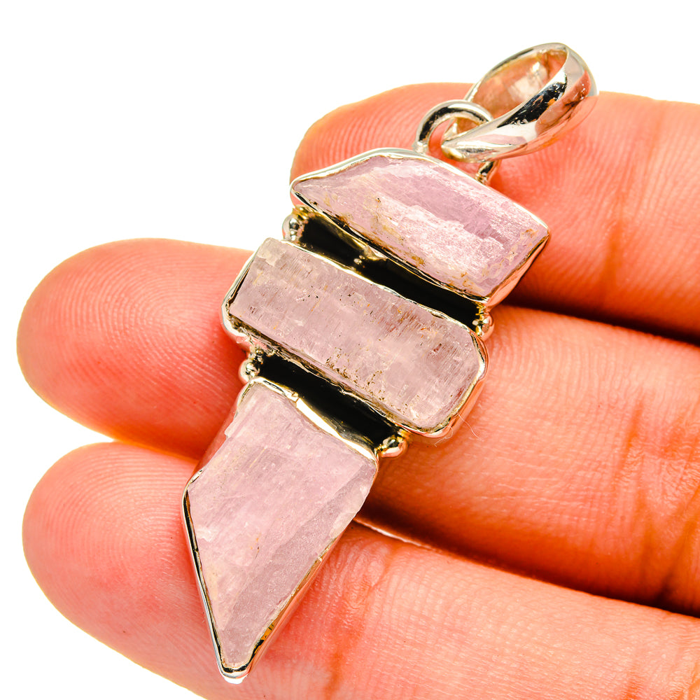 Kunzite Pendants handcrafted by Anasilvercos - PD12891