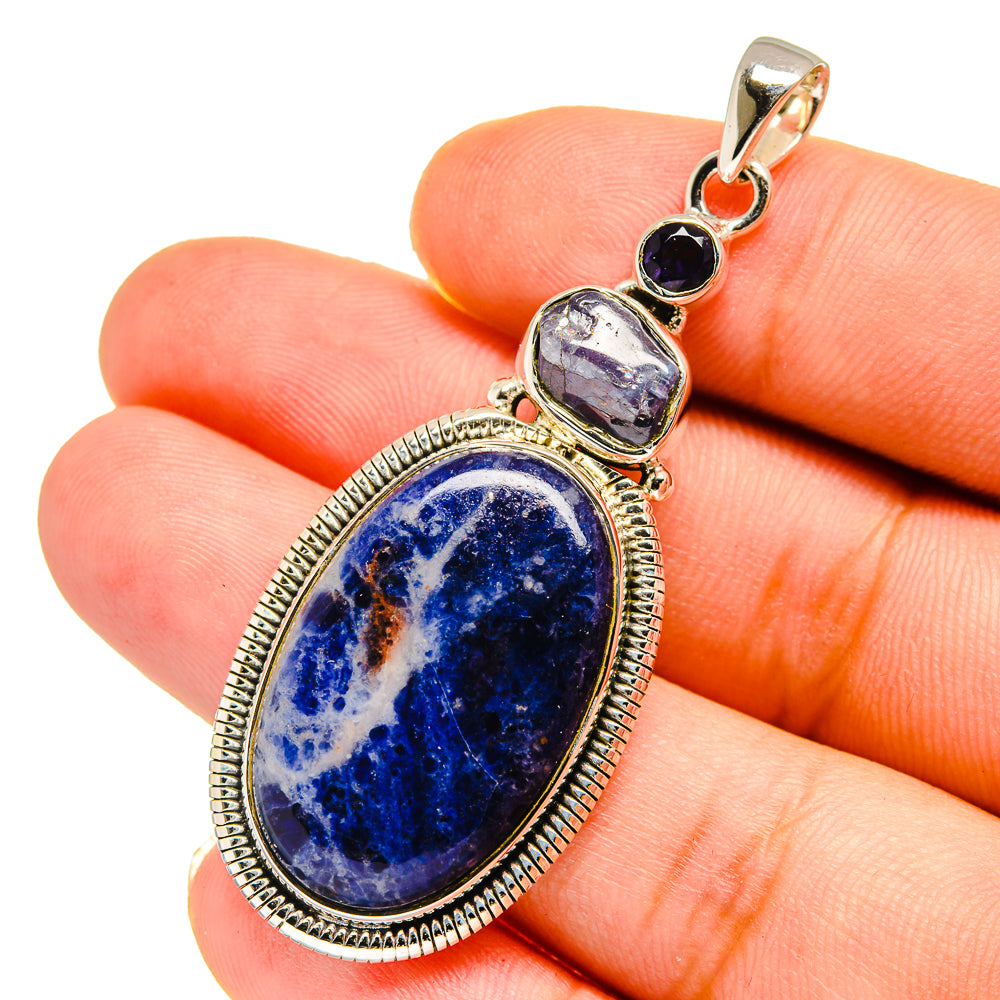 Sodalite Pendants handcrafted by Anasilvercos - PD12905