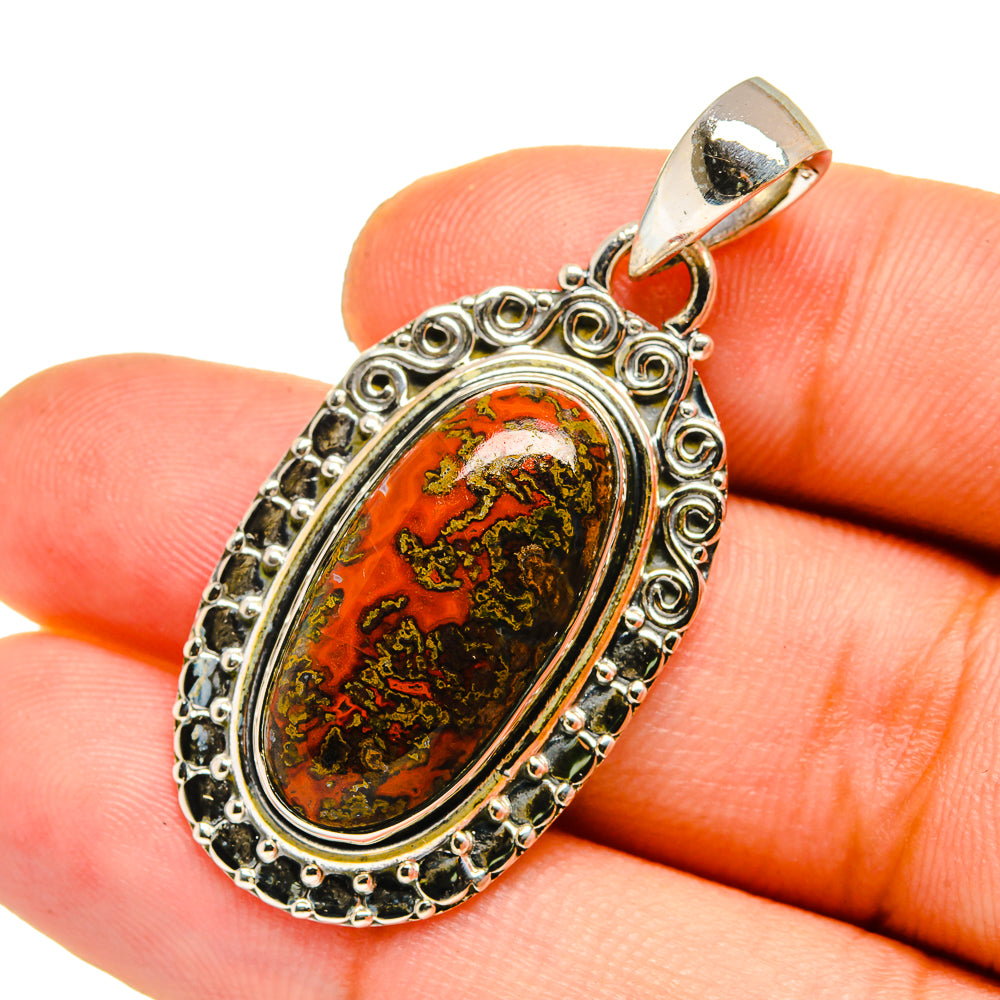 Moroccan Agate Pendants handcrafted by Anasilvercos - PD12908