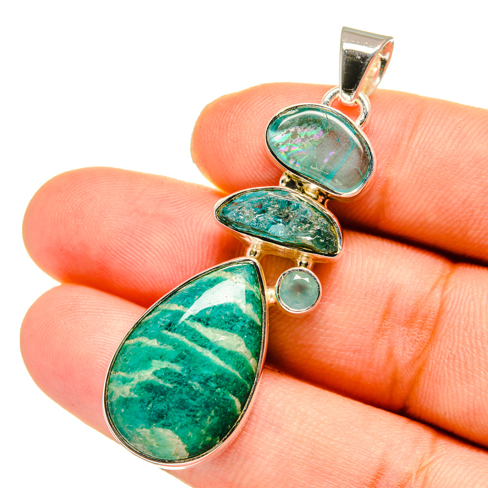 Amazonite Pendants handcrafted by Anasilvercos - PD12910
