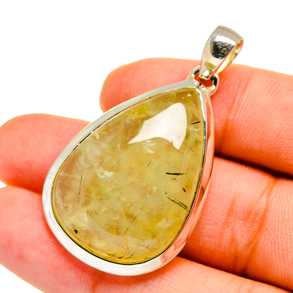 Prehnite Pendants handcrafted by Anasilvercos - PD12932