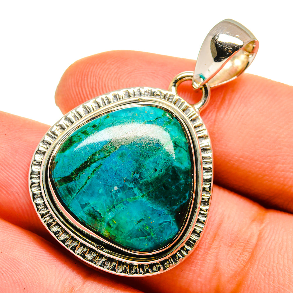 Chrysocolla Pendants handcrafted by Anasilvercos - PD12942