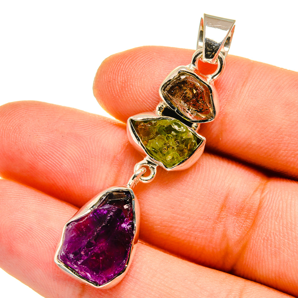 Amethyst Pendants handcrafted by Anasilvercos - PD12952