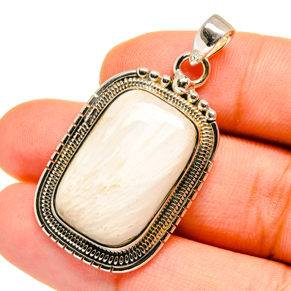 White Scolecite Pendants handcrafted by Anasilvercos - PD12960