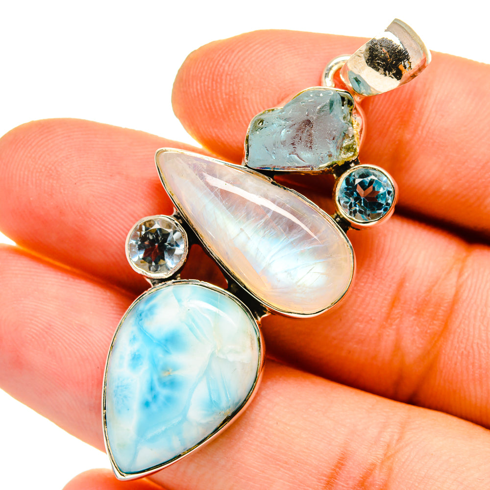 Larimar Pendants handcrafted by Anasilvercos - PD12965
