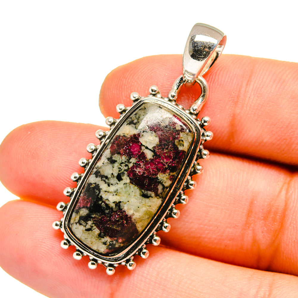 Russian Eudialyte Pendants handcrafted by Anasilvercos - PD12970