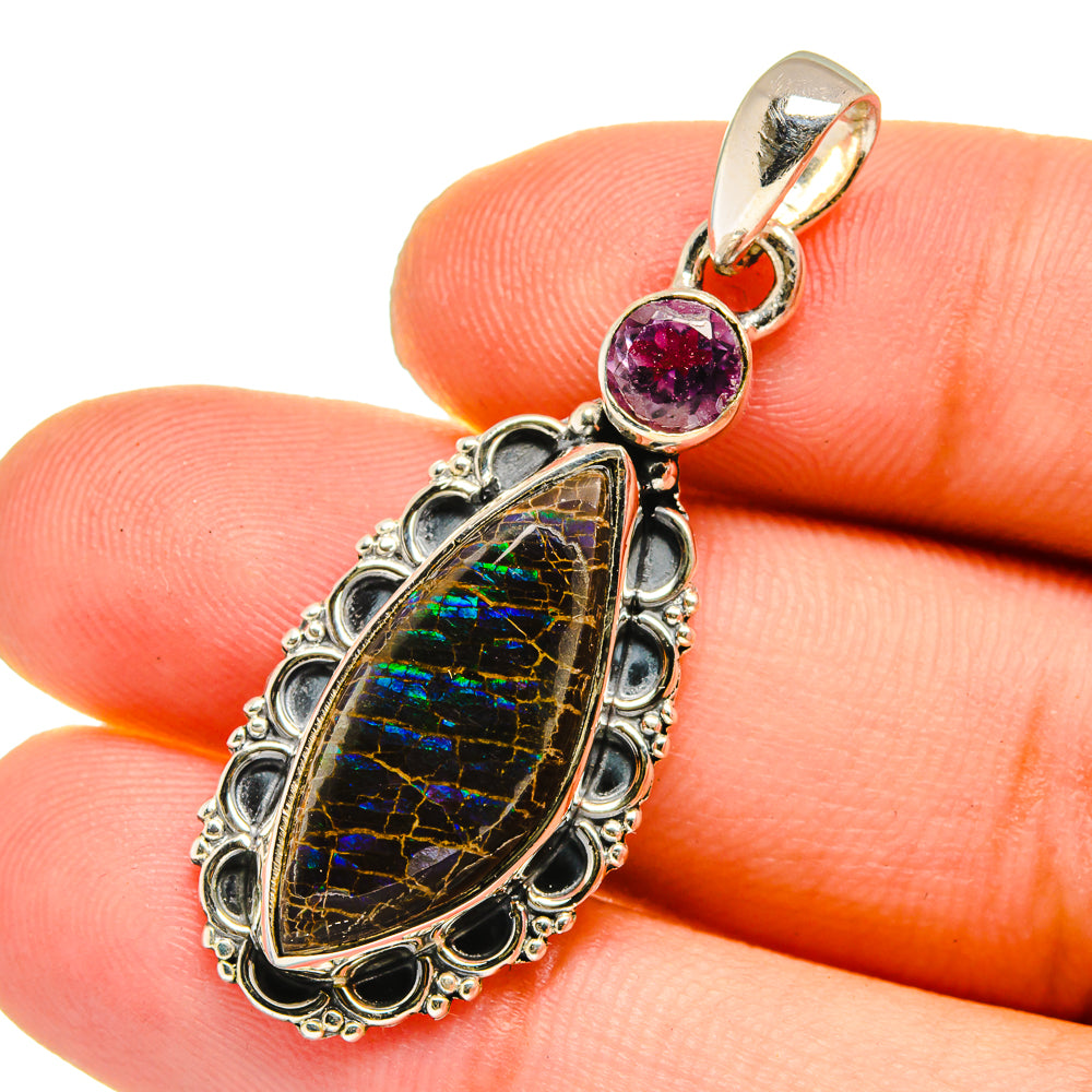 Ammolite Pendants handcrafted by Anasilvercos - PD12977