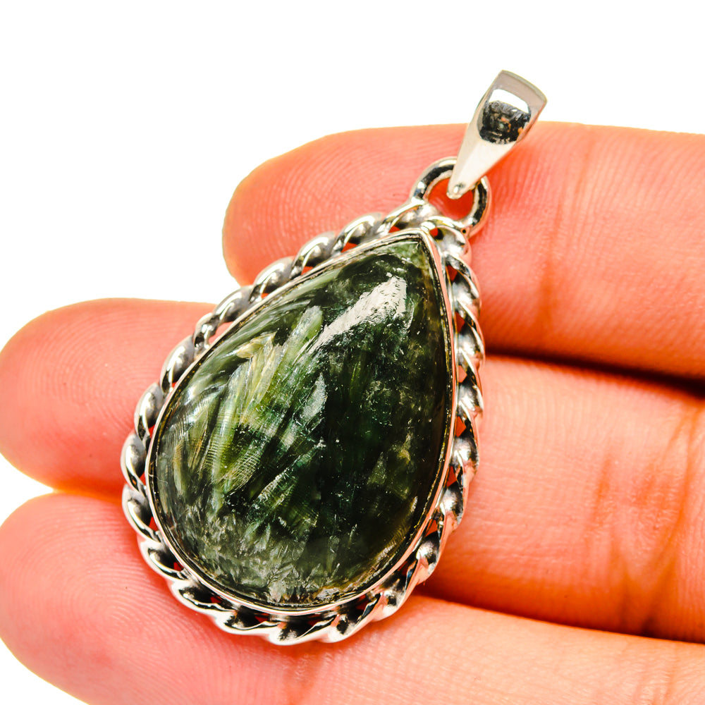 Seraphinite Pendants handcrafted by Anasilvercos - PD12978