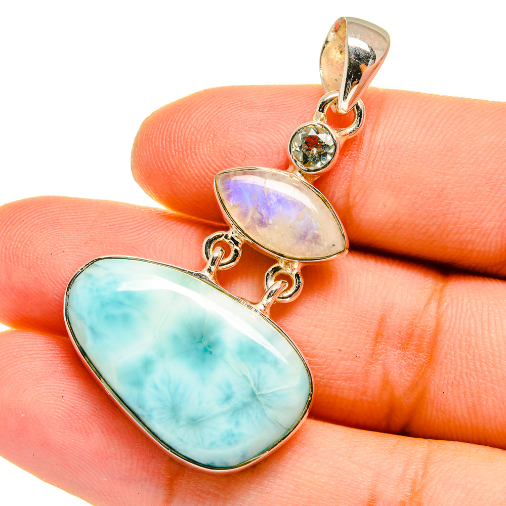Larimar Pendants handcrafted by Anasilvercos - PD12991