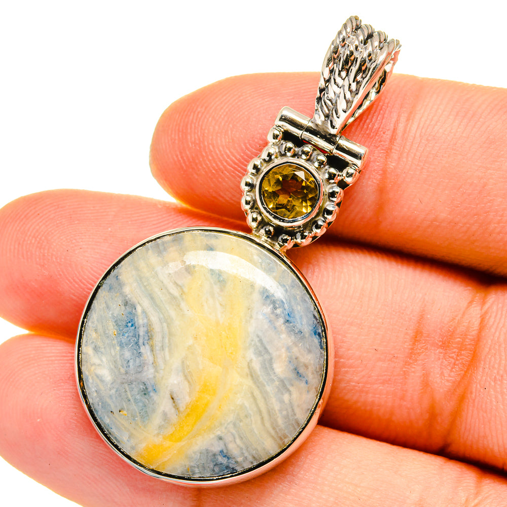 Blue Scheelite Pendants handcrafted by Anasilvercos - PD12992