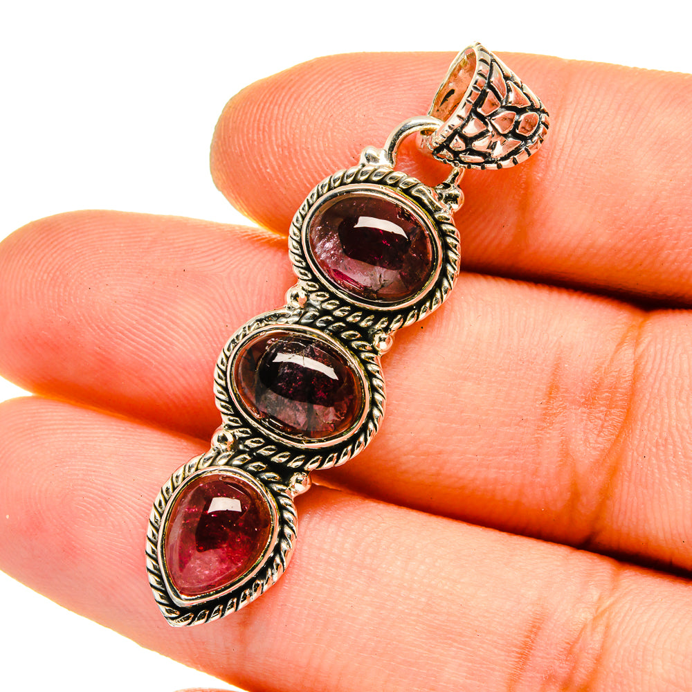 Pink Tourmaline Pendants handcrafted by Anasilvercos - PD13010