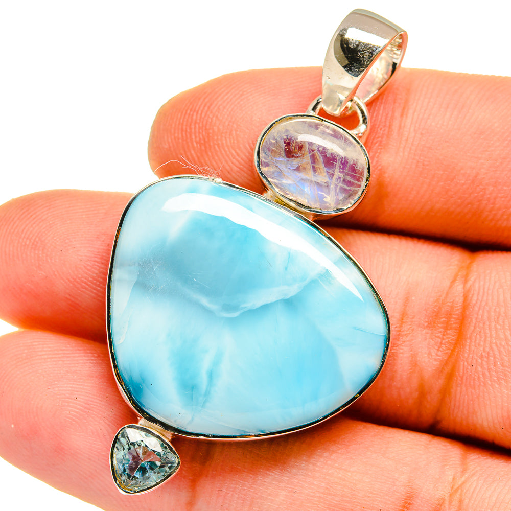 Larimar Pendants handcrafted by Anasilvercos - PD13011