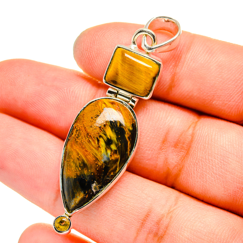 Golden Pietersite Pendants handcrafted by Anasilvercos - PD13029