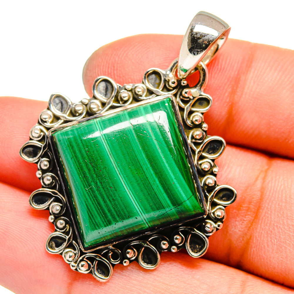 Malachite Pendants handcrafted by Anasilvercos - PD13033