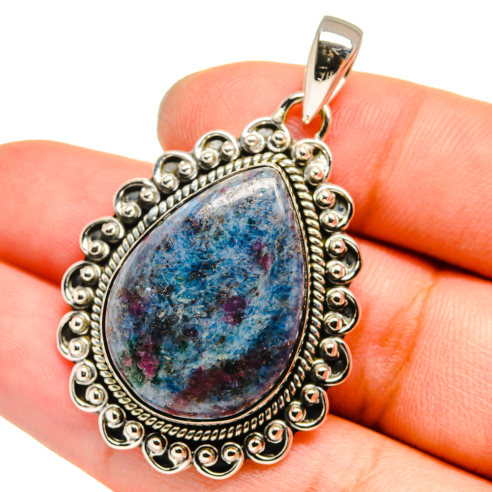 Ruby Fuchsite Pendants handcrafted by Anasilvercos - PD13037