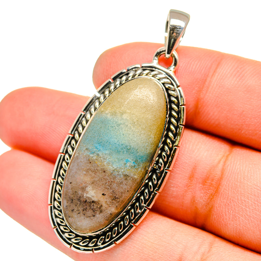 Blue Scheelite Pendants handcrafted by Anasilvercos - PD13038