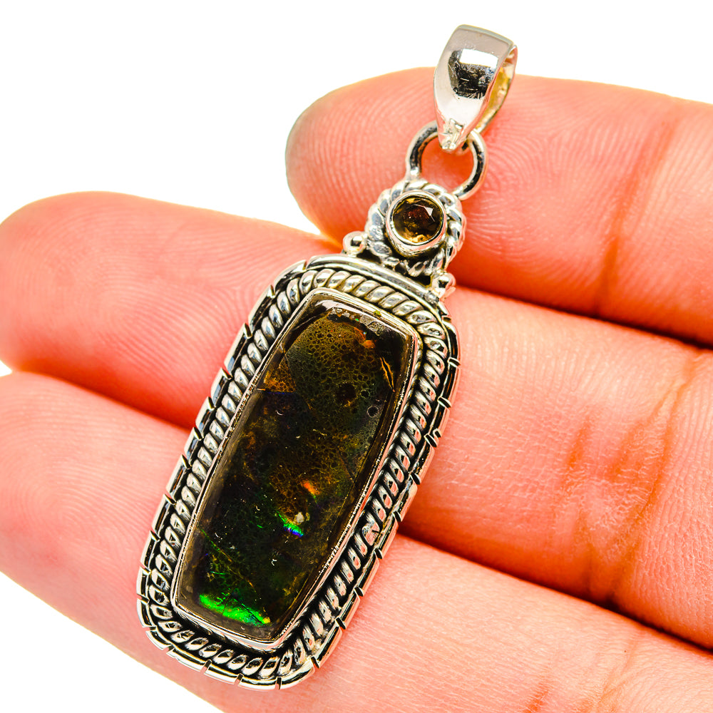 Ammolite Pendants handcrafted by Anasilvercos - PD13039
