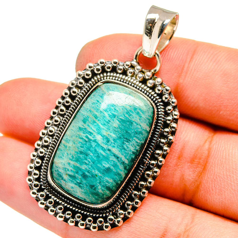 Amazonite Pendants handcrafted by Anasilvercos - PD13047