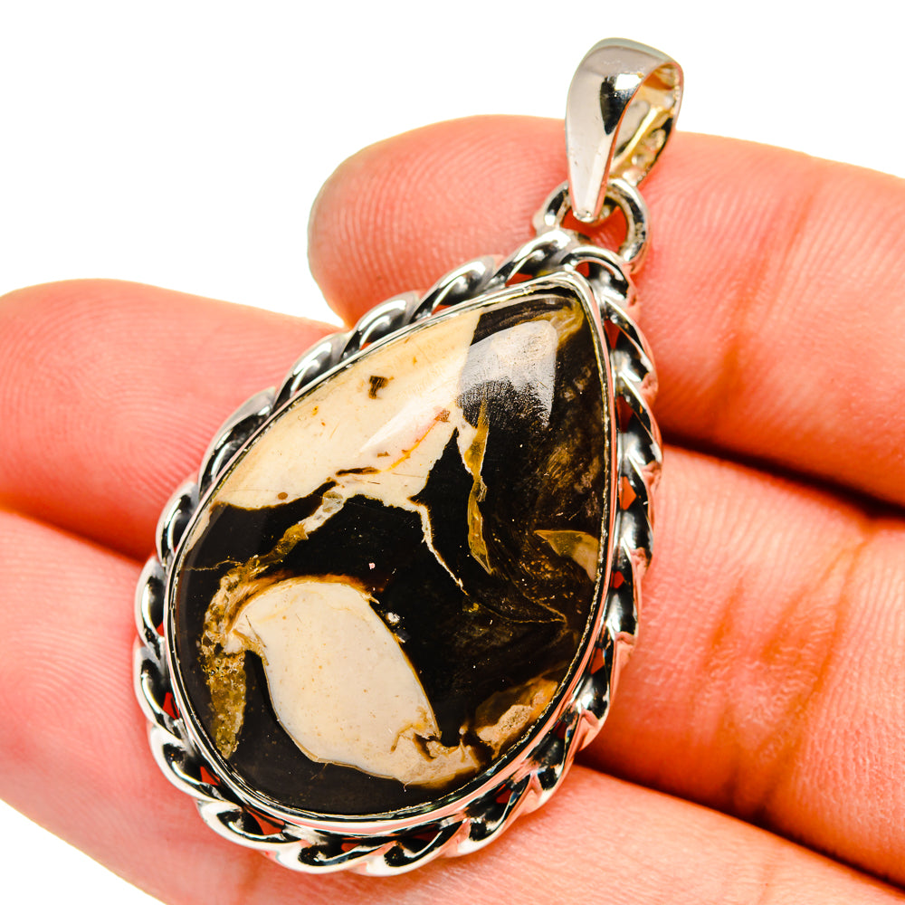 Peanut Wood Jasper Pendants handcrafted by Anasilvercos - PD13049