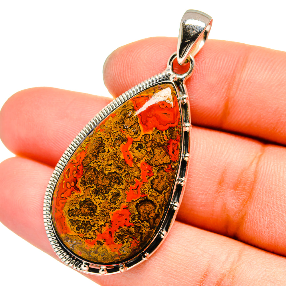 Moroccan Agate Pendants handcrafted by Anasilvercos - PD13073
