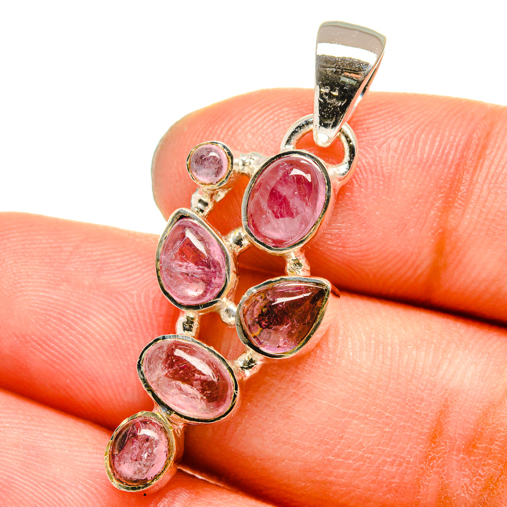 Pink Tourmaline Pendants handcrafted by Anasilvercos - PD13103