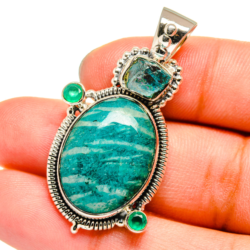 Amazonite Pendants handcrafted by Anasilvercos - PD13106