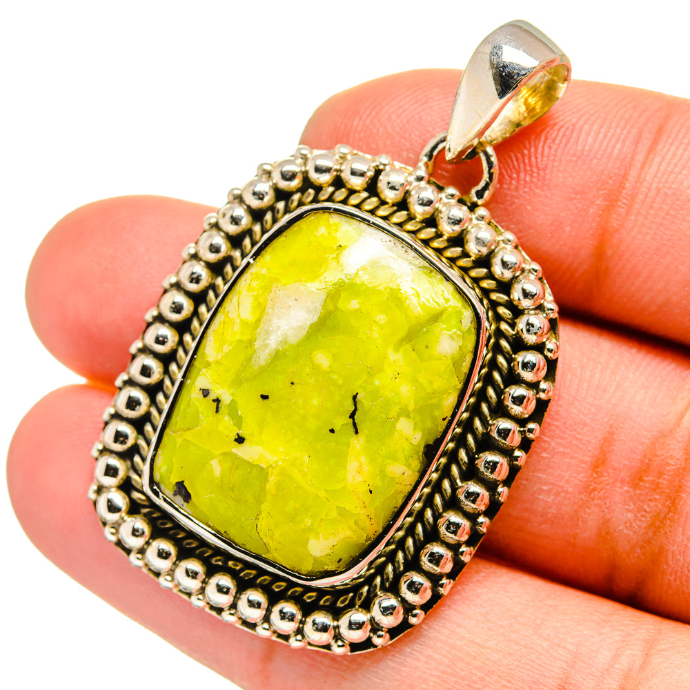 African Green Opal Pendants handcrafted by Anasilvercos - PD13108