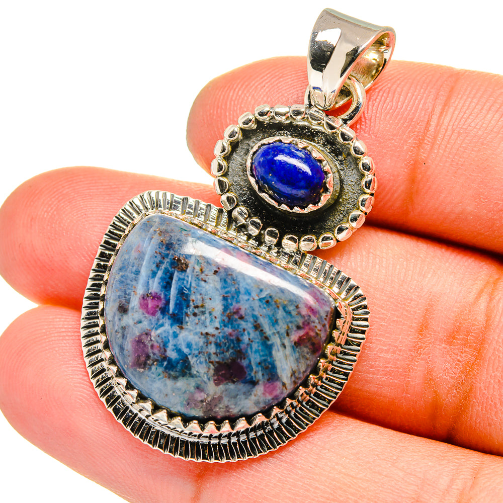Ruby Fuchsite Pendants handcrafted by Anasilvercos - PD13110