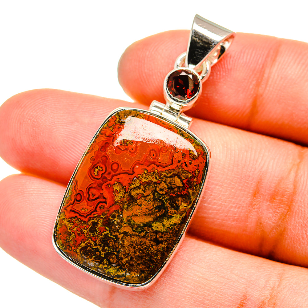 Moroccan Agate Pendants handcrafted by Anasilvercos - PD13113