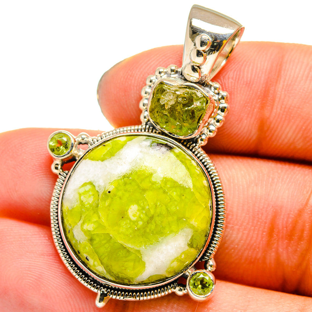 African Green Opal Pendants handcrafted by Anasilvercos - PD13129