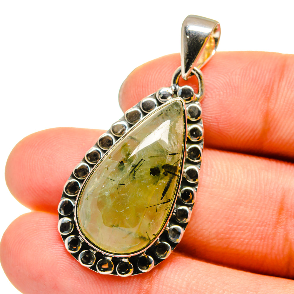 Prehnite Pendants handcrafted by Anasilvercos - PD13132