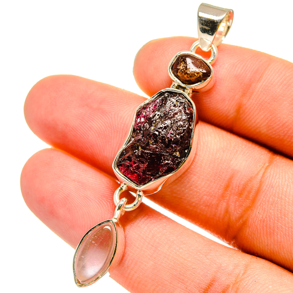 Pink Tourmaline Pendants handcrafted by Anasilvercos - PD13135