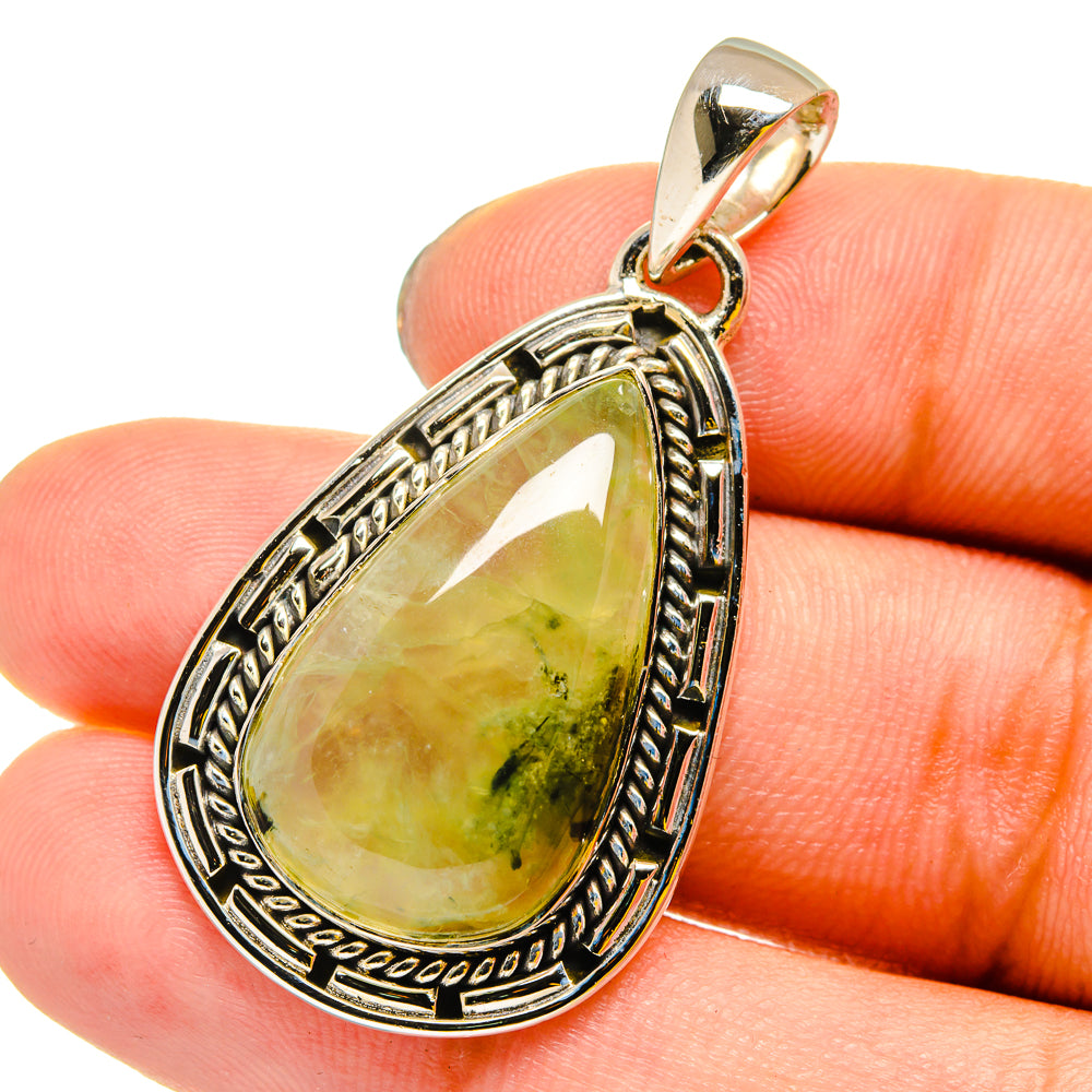Prehnite Pendants handcrafted by Anasilvercos - PD13136