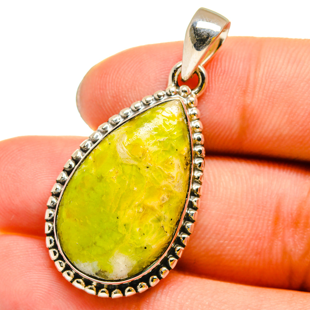 African Green Opal Pendants handcrafted by Anasilvercos - PD13139