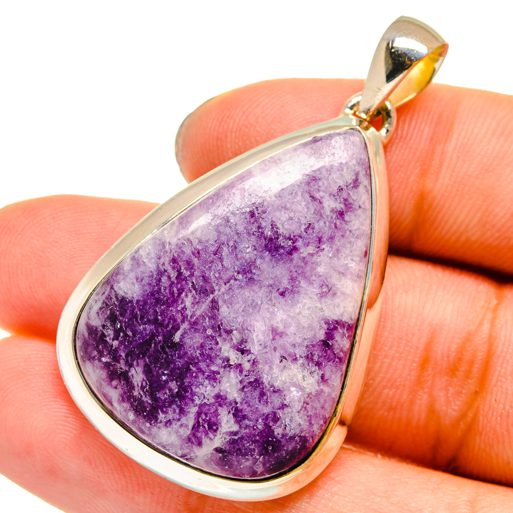 Lepidolite Pendants handcrafted by Anasilvercos - PD13140