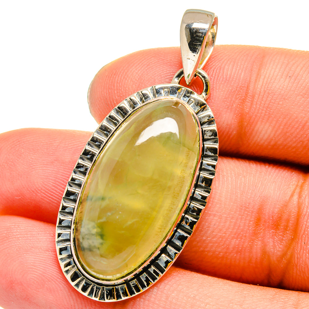 Prehnite Pendants handcrafted by Anasilvercos - PD13148