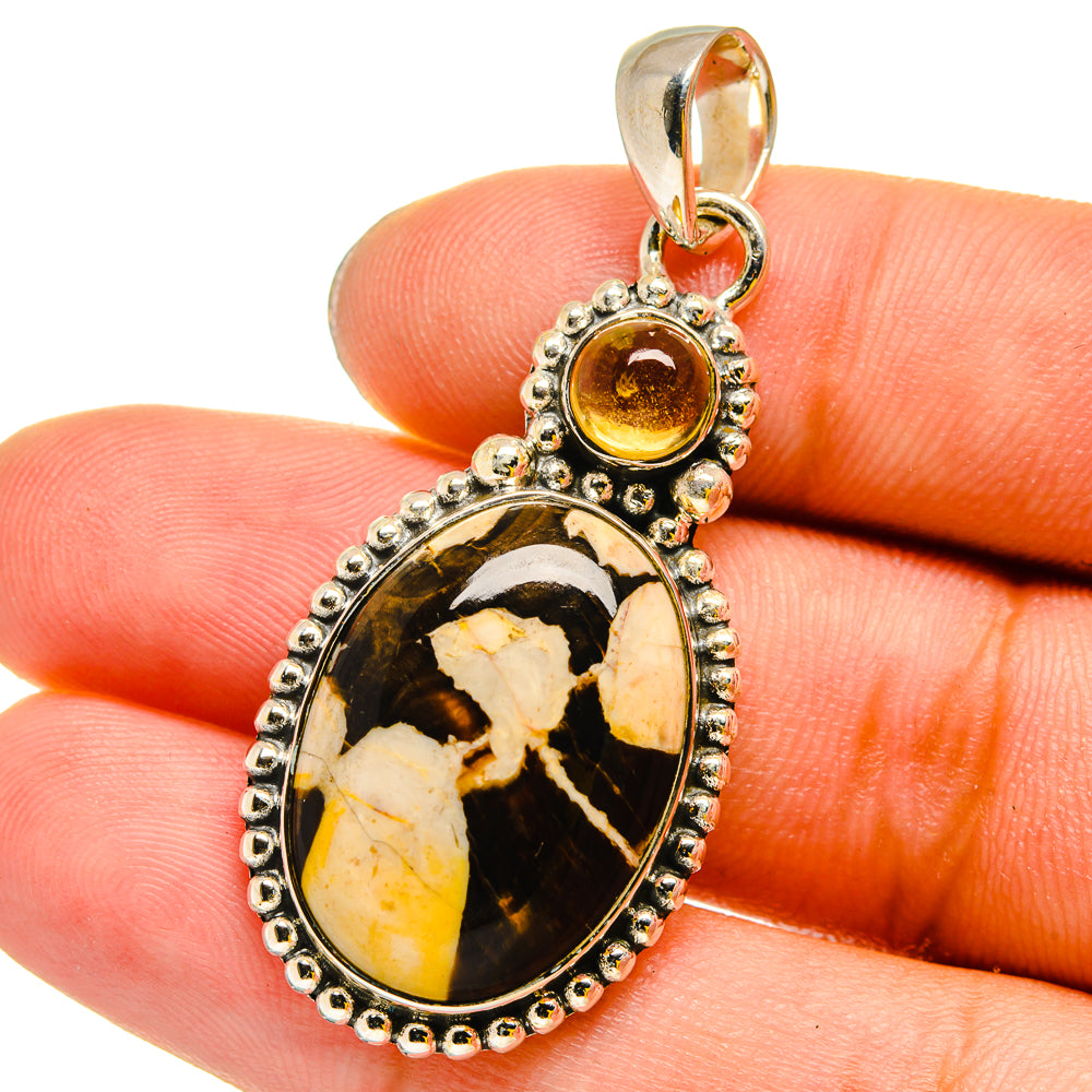 Peanut Wood Jasper Pendants handcrafted by Anasilvercos - PD13161