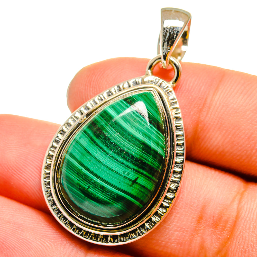 Malachite Pendants handcrafted by Anasilvercos - PD13163