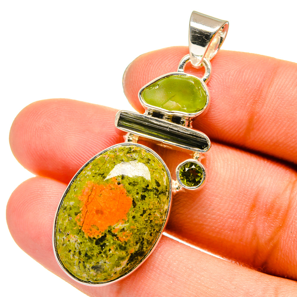 Unakite Pendants handcrafted by Anasilvercos - PD13164