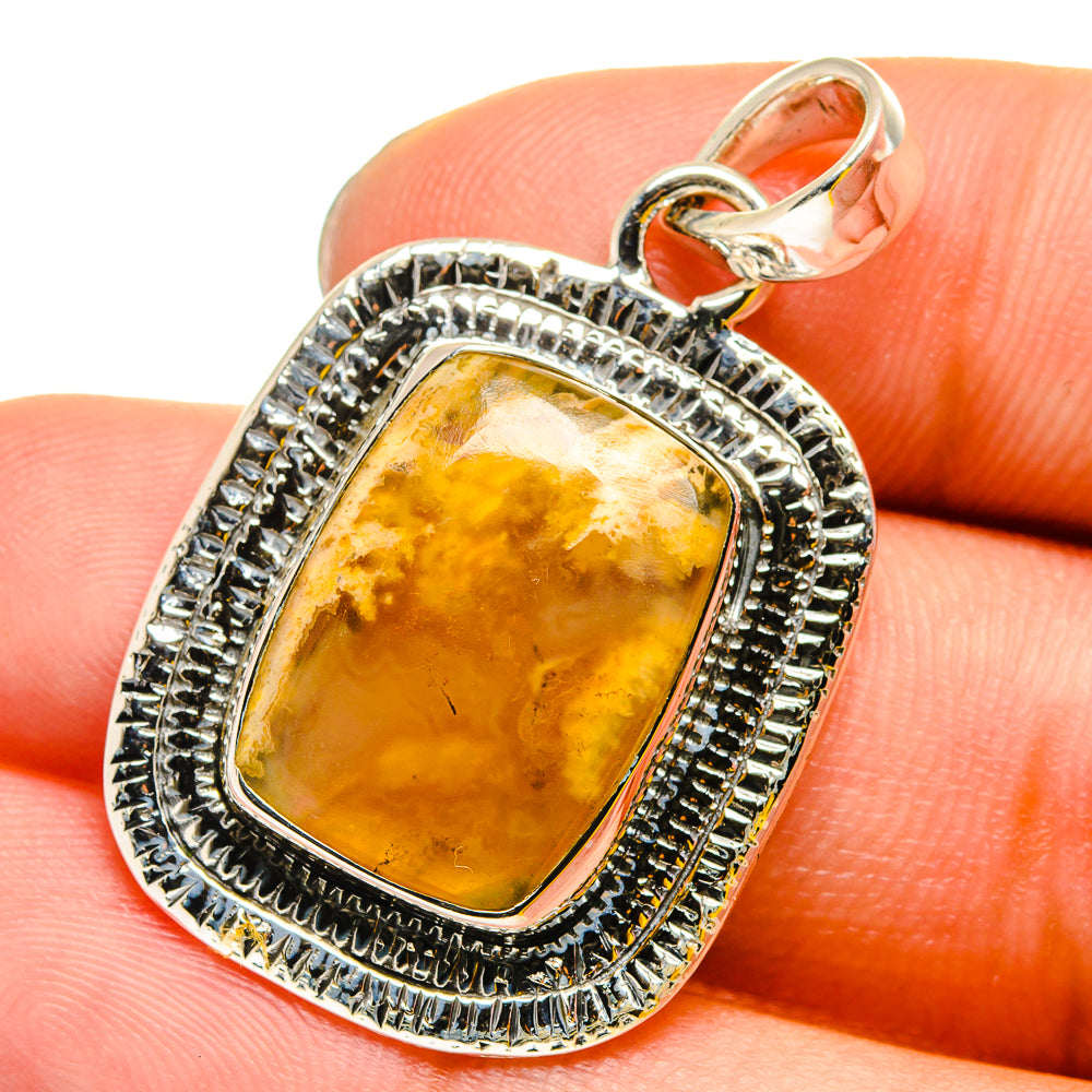 Mexican Fire Opal Pendants handcrafted by Anasilvercos - PD13167