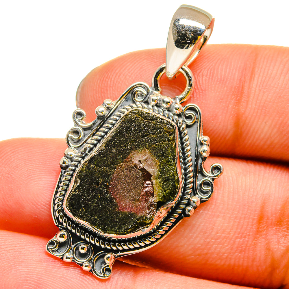 Watermelon Tourmaline Pendants handcrafted by Anasilvercos - PD13171