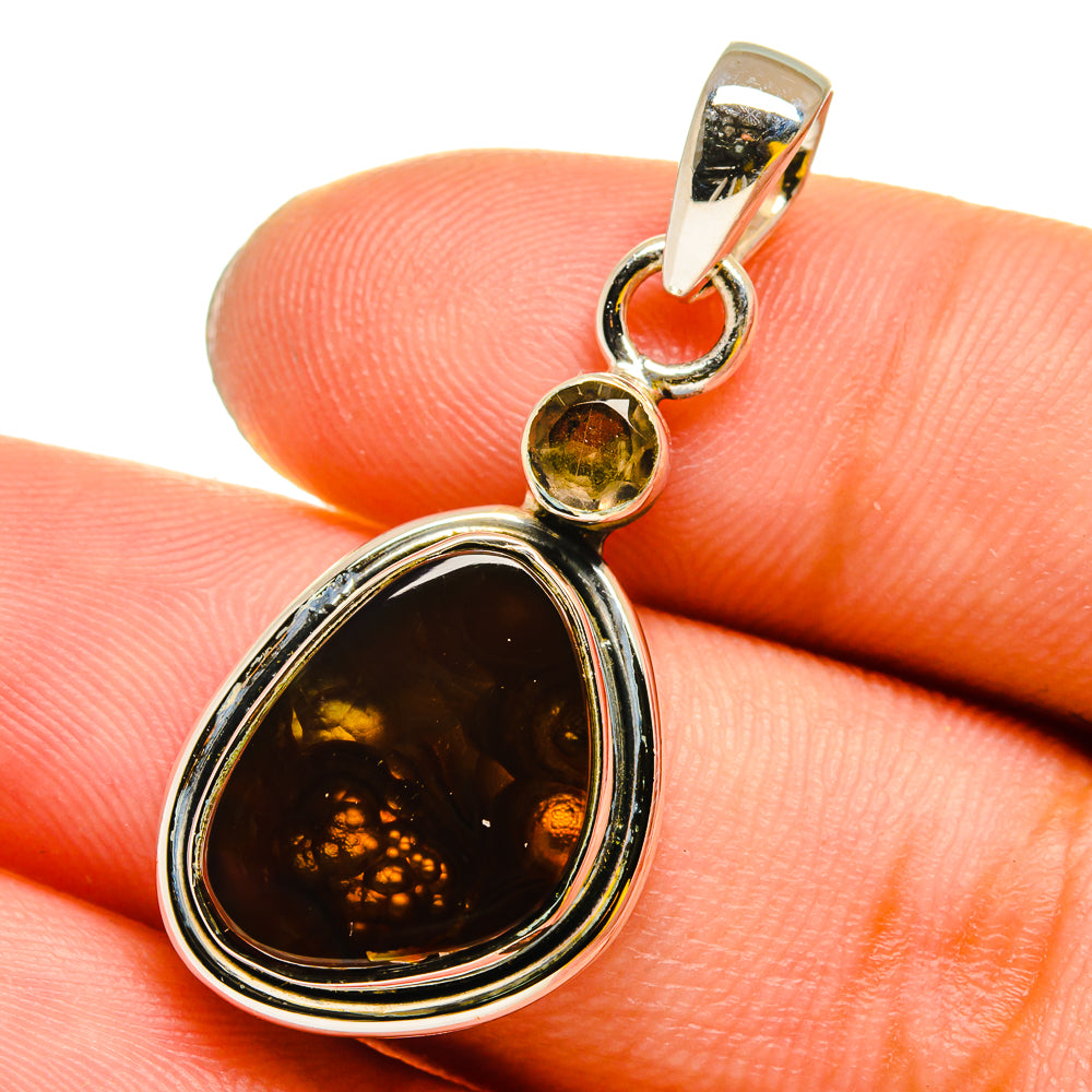 Mexican Fire Agate Pendants handcrafted by Anasilvercos - PD13172
