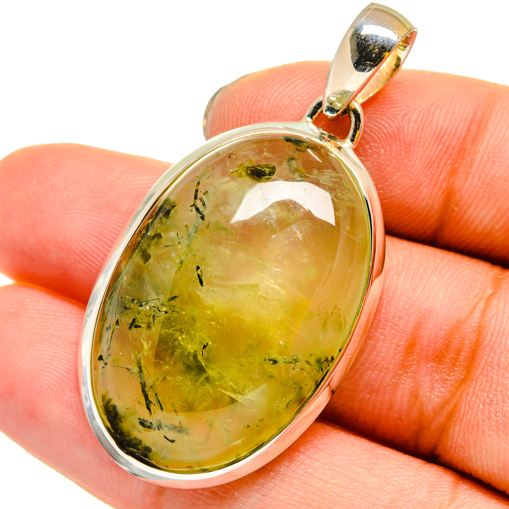 Prehnite Pendants handcrafted by Anasilvercos - PD13178
