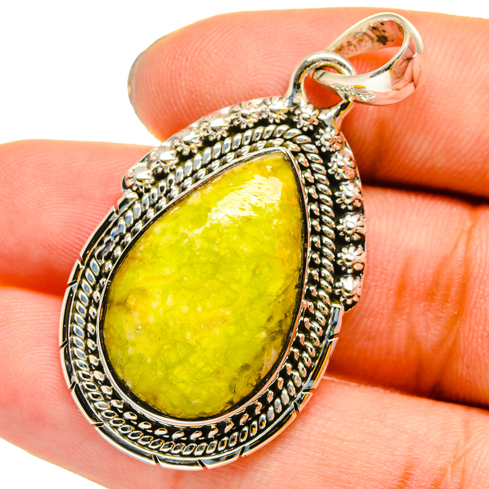 African Green Opal Pendants handcrafted by Anasilvercos - PD13187