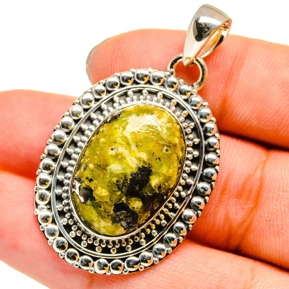 African Green Opal Pendants handcrafted by Anasilvercos - PD13191