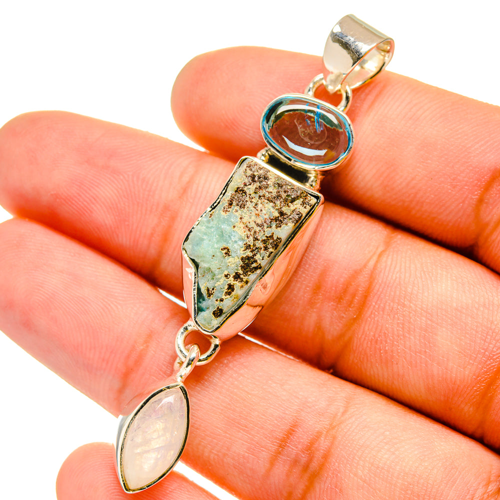Peruvian Opal Pendants handcrafted by Anasilvercos - PD13204